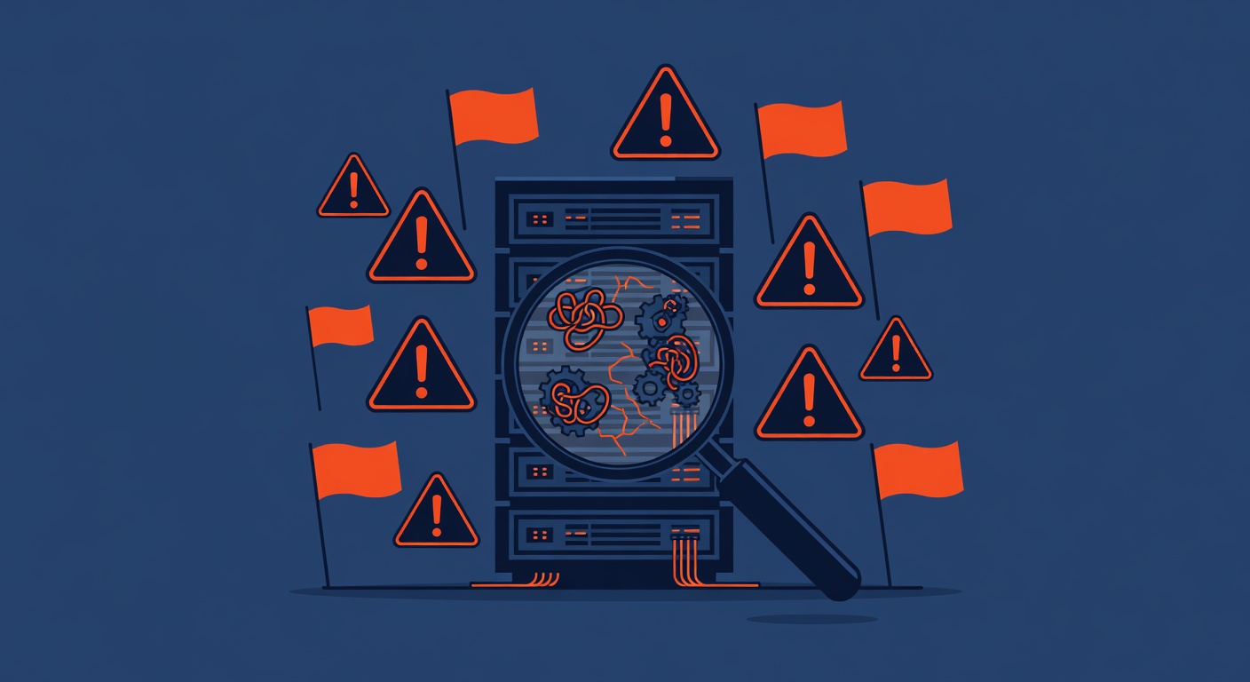 Red flags and warning signs around IT infrastructure indicating compliance gaps