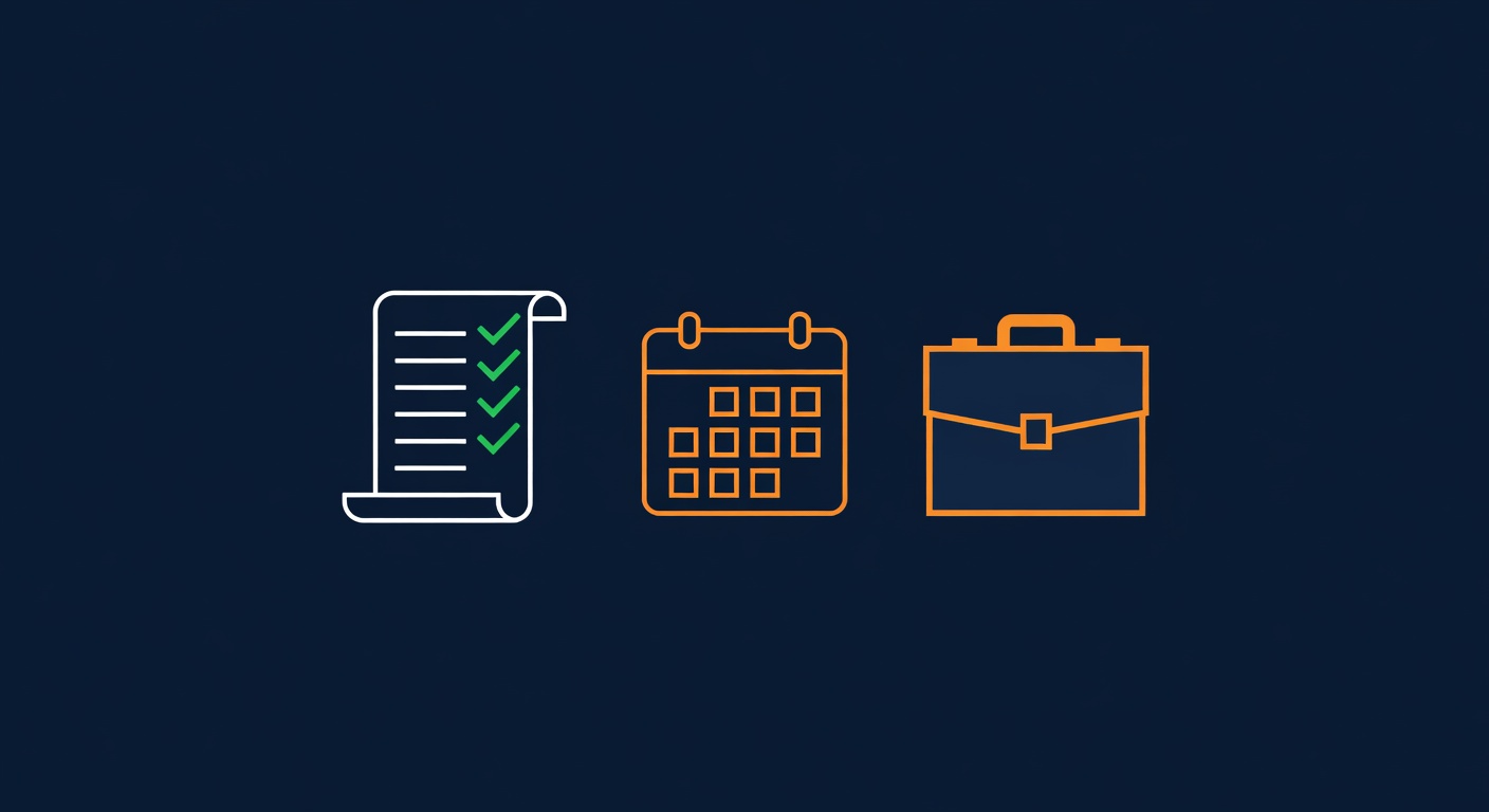Compliance audit preparation checklist with organized documentation